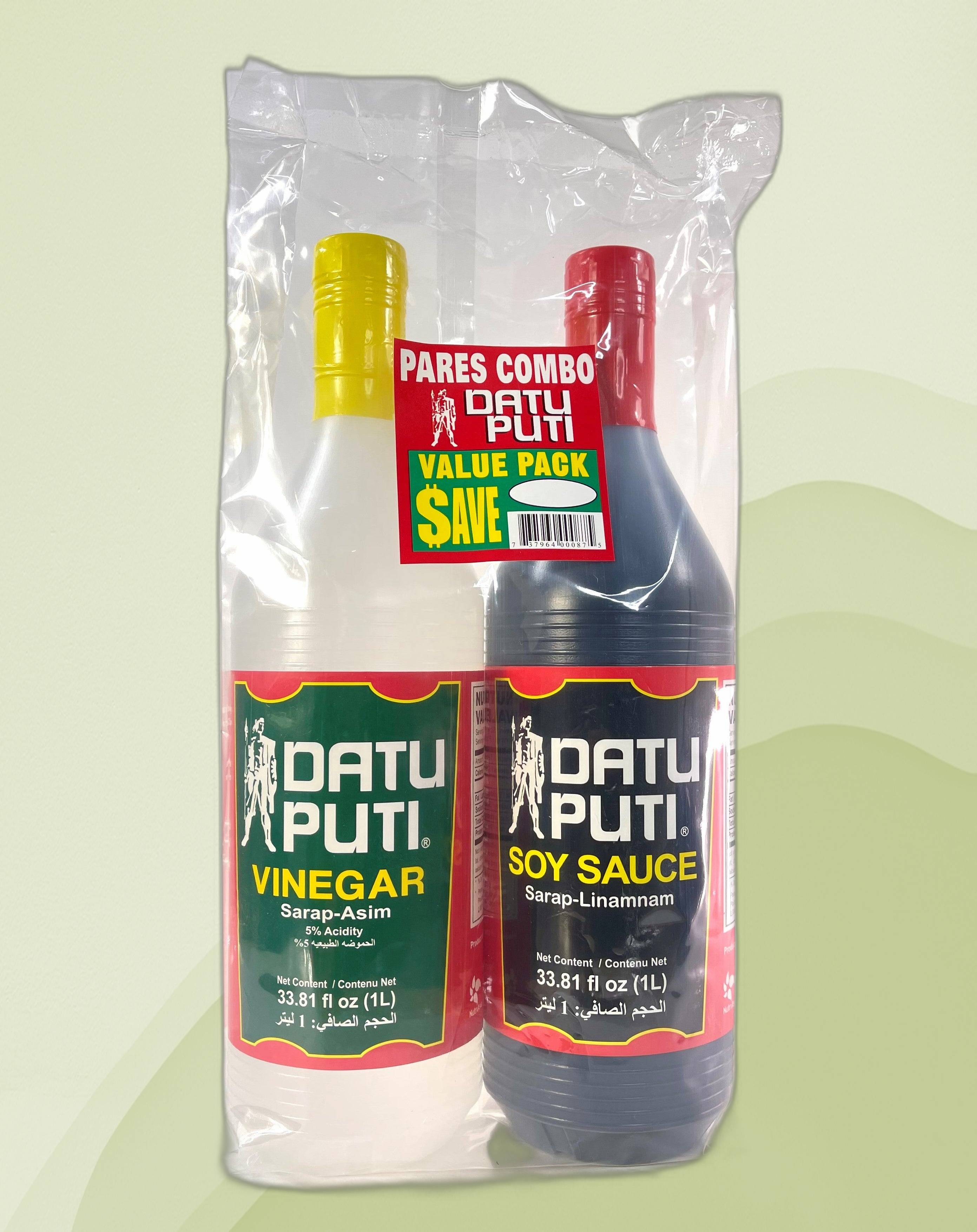 Datu Puti Vinegar & Soy Sauce Value Pack 2L