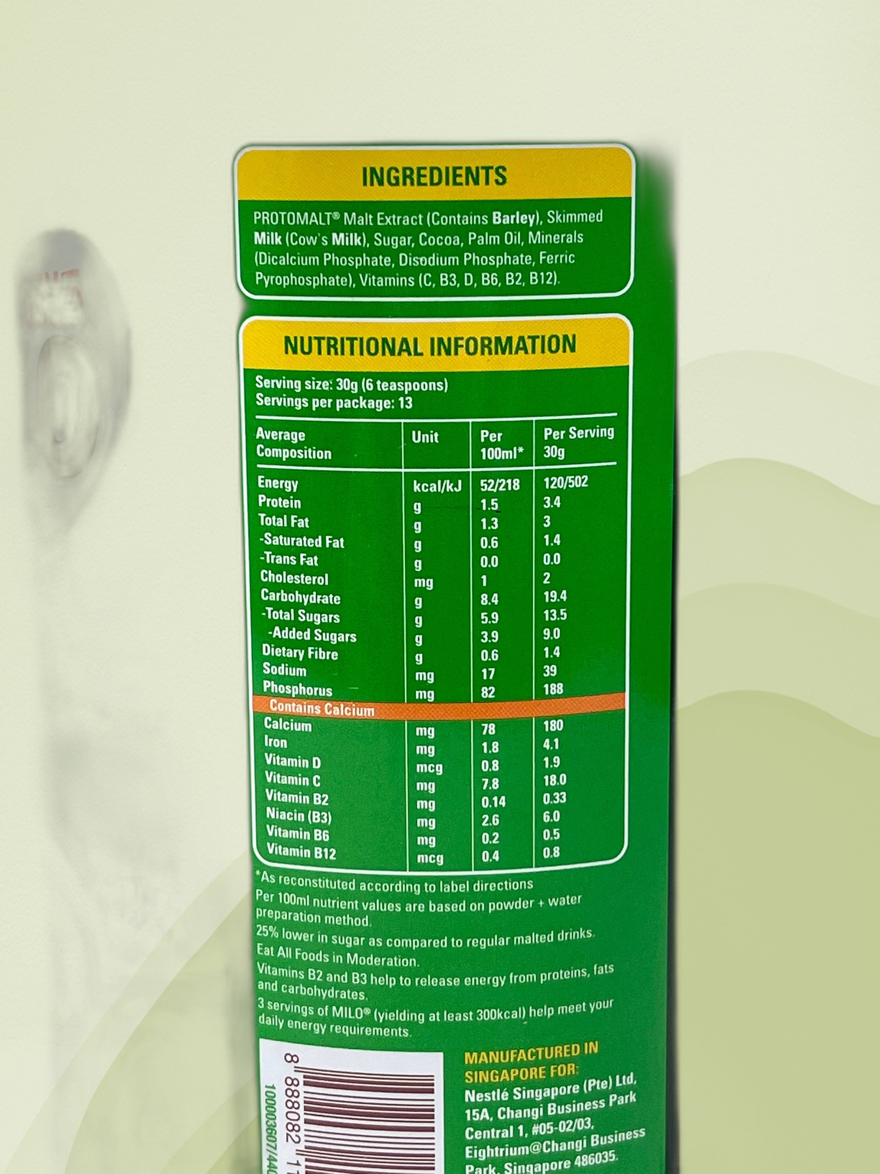 Nestle Milo Chocolate Malt Drink 400g