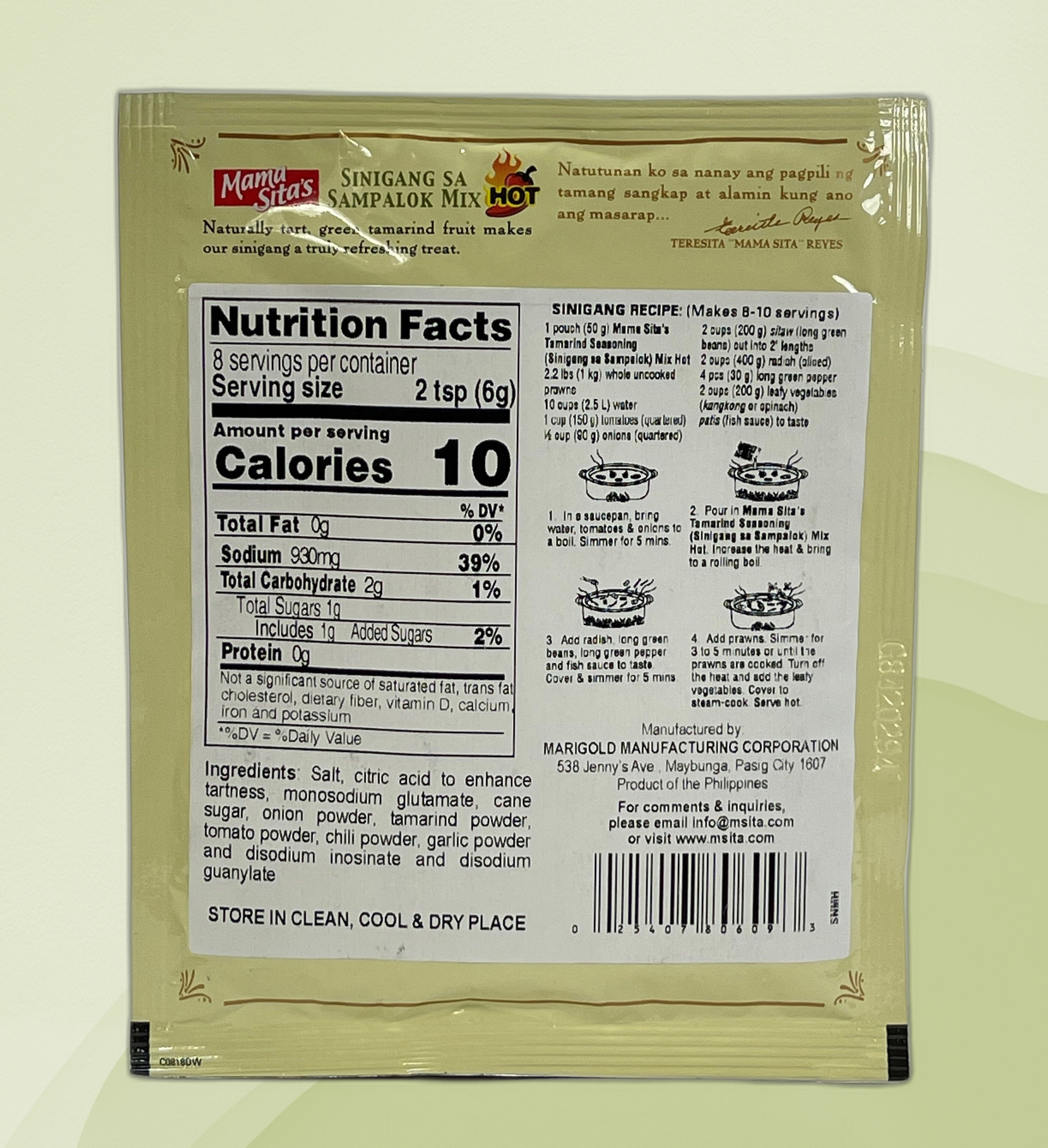 Mama Sita's Sinigang Sa Sampalok Mix Hot 50g