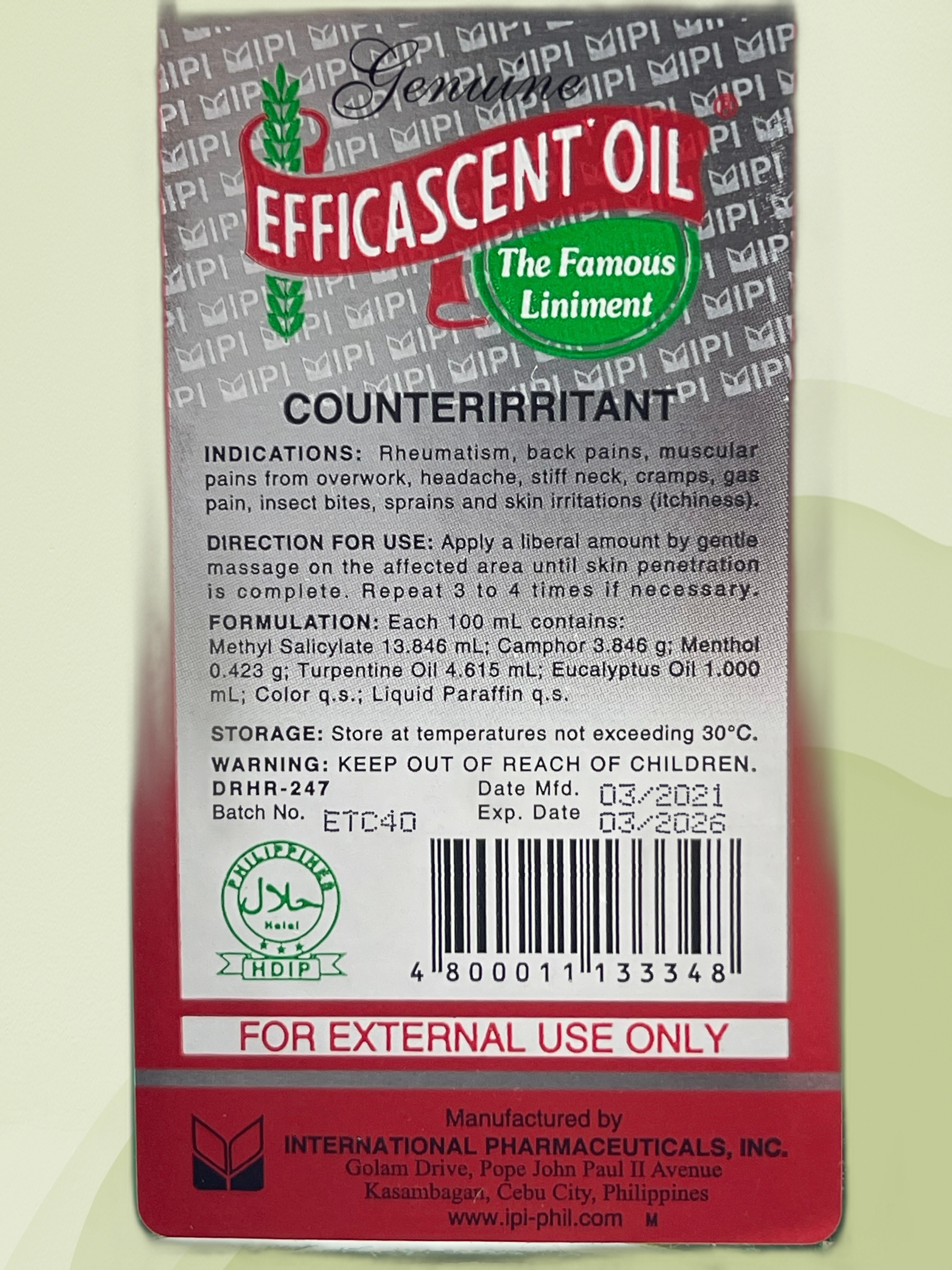 Efficascent Oil Regular 100ml