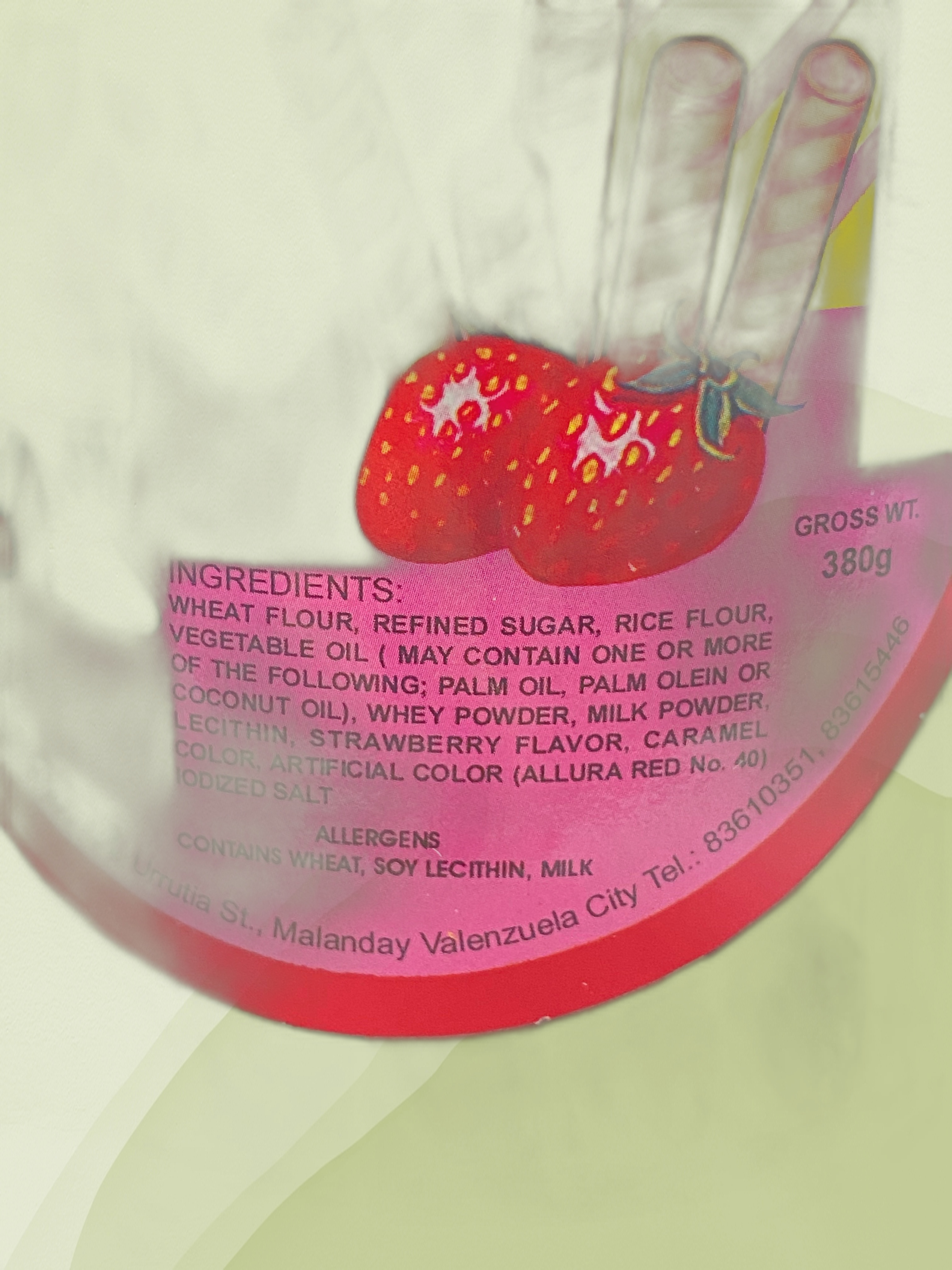 Stick-O Wafer Sticks Strawberry 380g