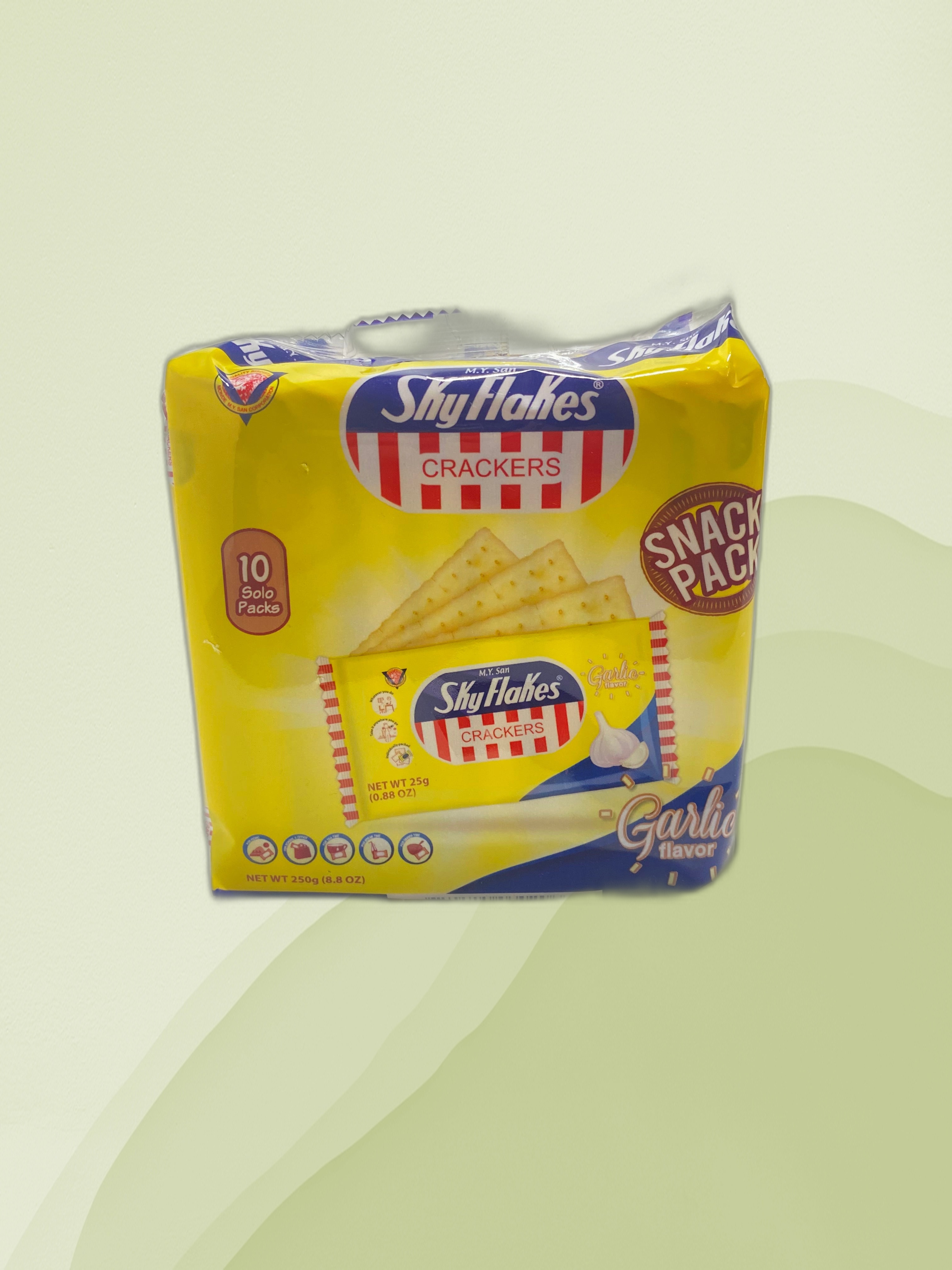M.Y. San Sky Flakes Crackers Garlic Flavor 250g