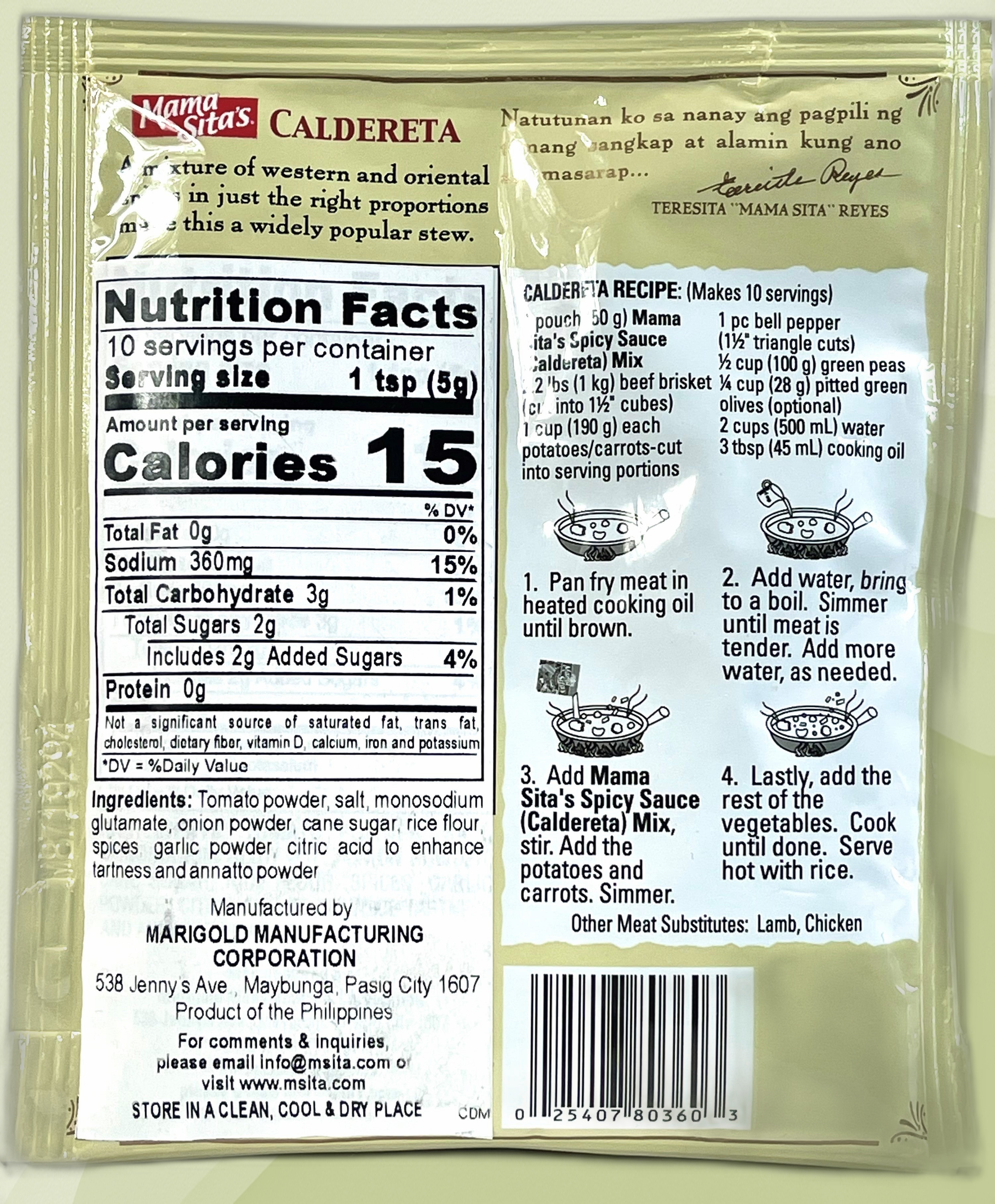 Mama Sita's Caldereta Mix 50g
