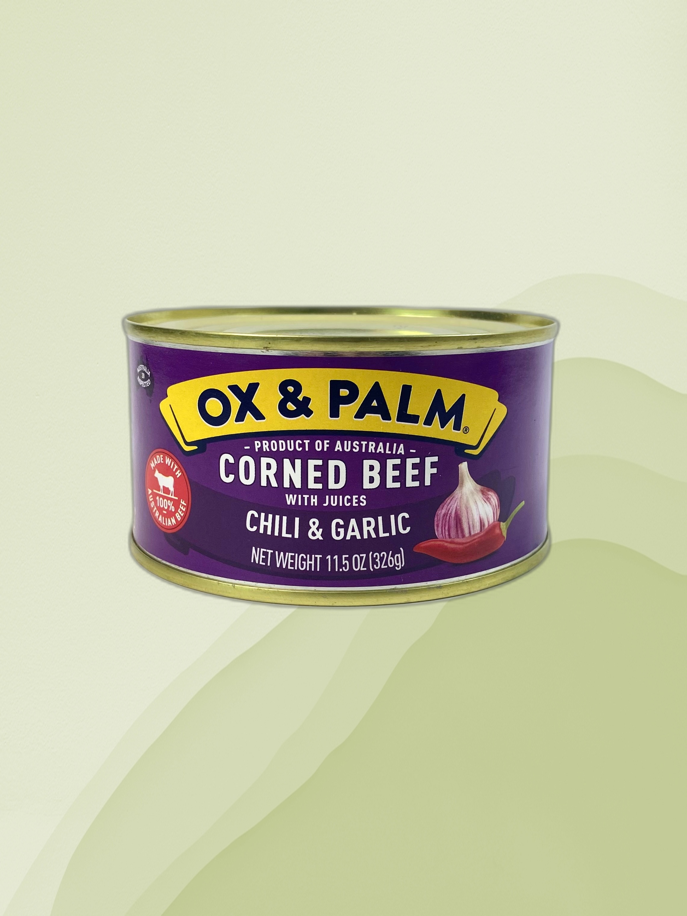 Ox & Palm Corned Beef Chili Garlic 326g